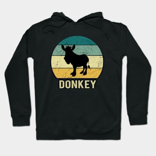 Donkey At Vintage Sunset A Gift For Donkey Lovers Hoodie